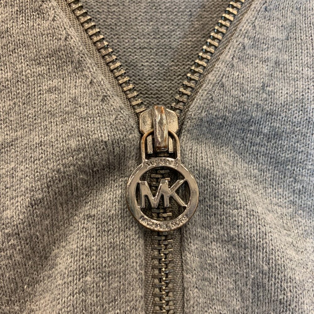 Michael Kors Zip-Up Sweater – Women’s Small, Grey, Stylish & Cozy‎ - Picture 4 of 6
